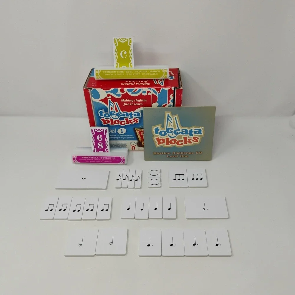 Toccata Blocks Rhythm Music Meter Learning Tiles Level One with CD - See Notes